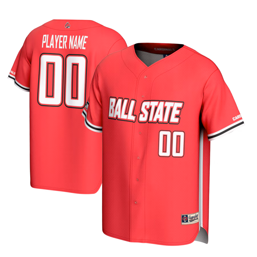 Ball State Cardinals GameDay Greats NIL Pick-A-Player Lightweight Baseball Jersey - Cardinal - Jersey