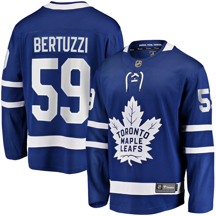 Men's Toronto Maple Leafs Tyler Bertuzzi Fanatics Branded Blue Home Breakaway Jersey - Jersey