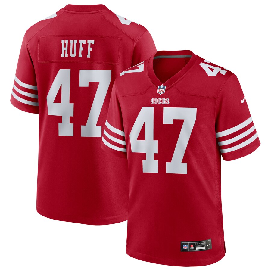 Men's San Francisco 49ers Bryce Huff Nike Scarlet Team Game Jersey - Jersey