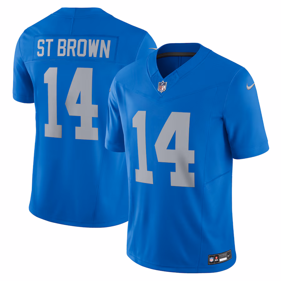 Men's Detroit Lions Amon-Ra St. Brown Nike Blue Vapor F.U.S.E. Alternate Limited Jersey - Jersey