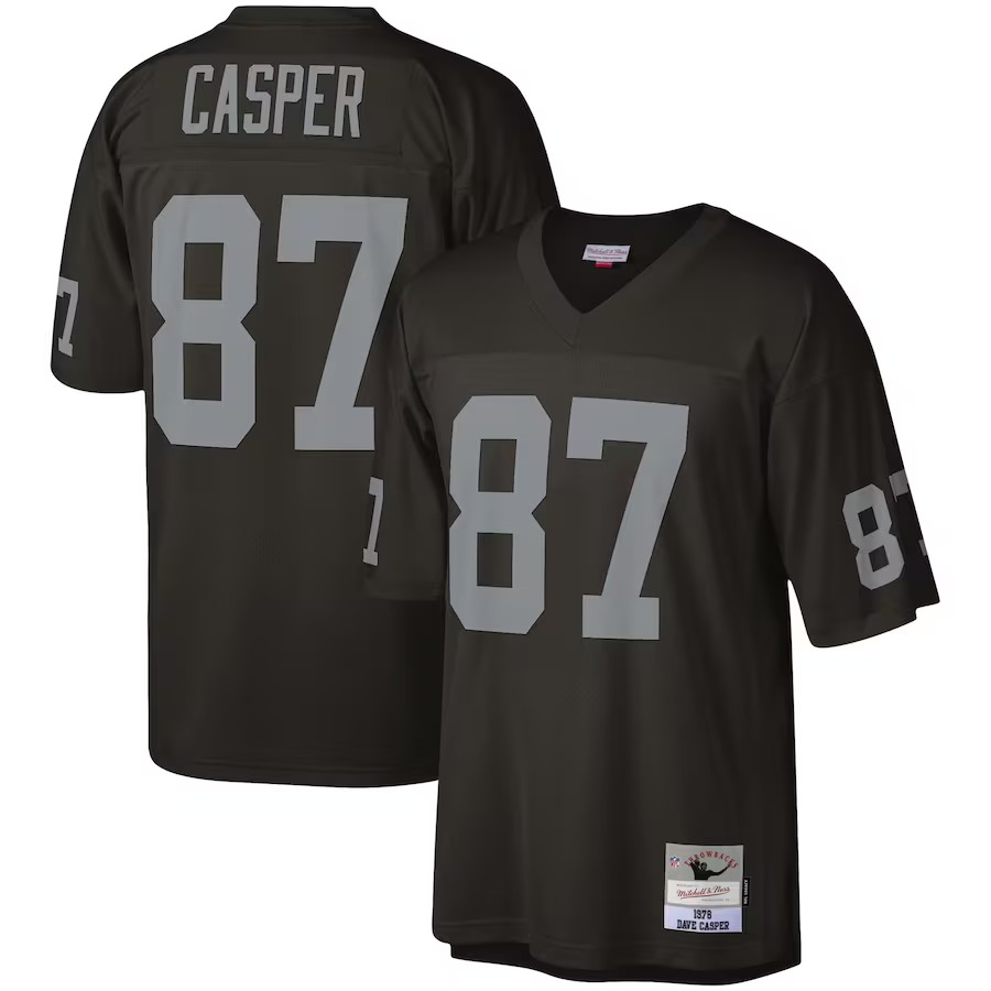 Men's Las Vegas Raiders Dave Casper Mitchell & Ness Black Legacy Replica Jersey - Jersey