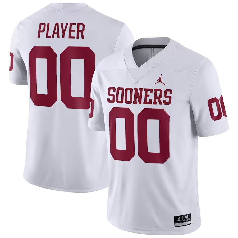 Oklahoma Sooners Jordan Brand Pick-A-Player NIL Replica Football Jersey - White - Jersey