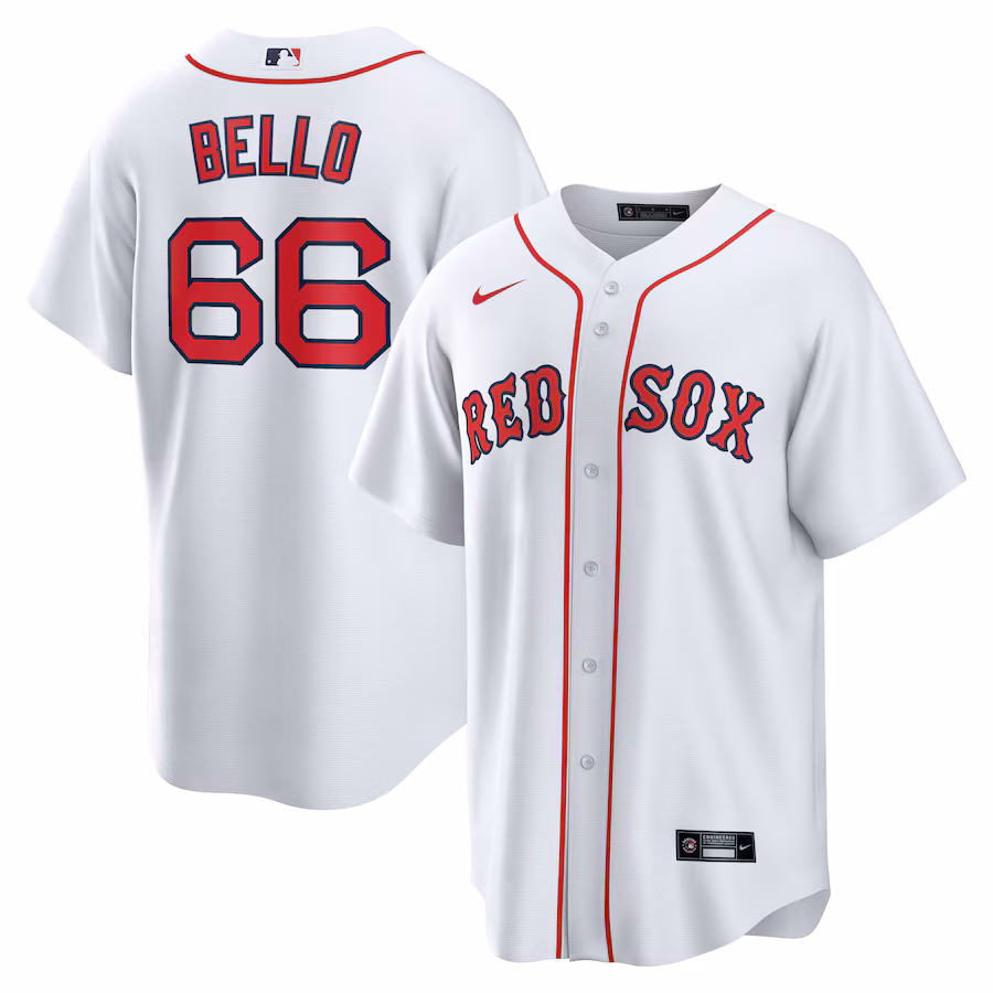 Men's Boston Red Sox Brayan Bello Nike White Home Replica Jersey - Jersey