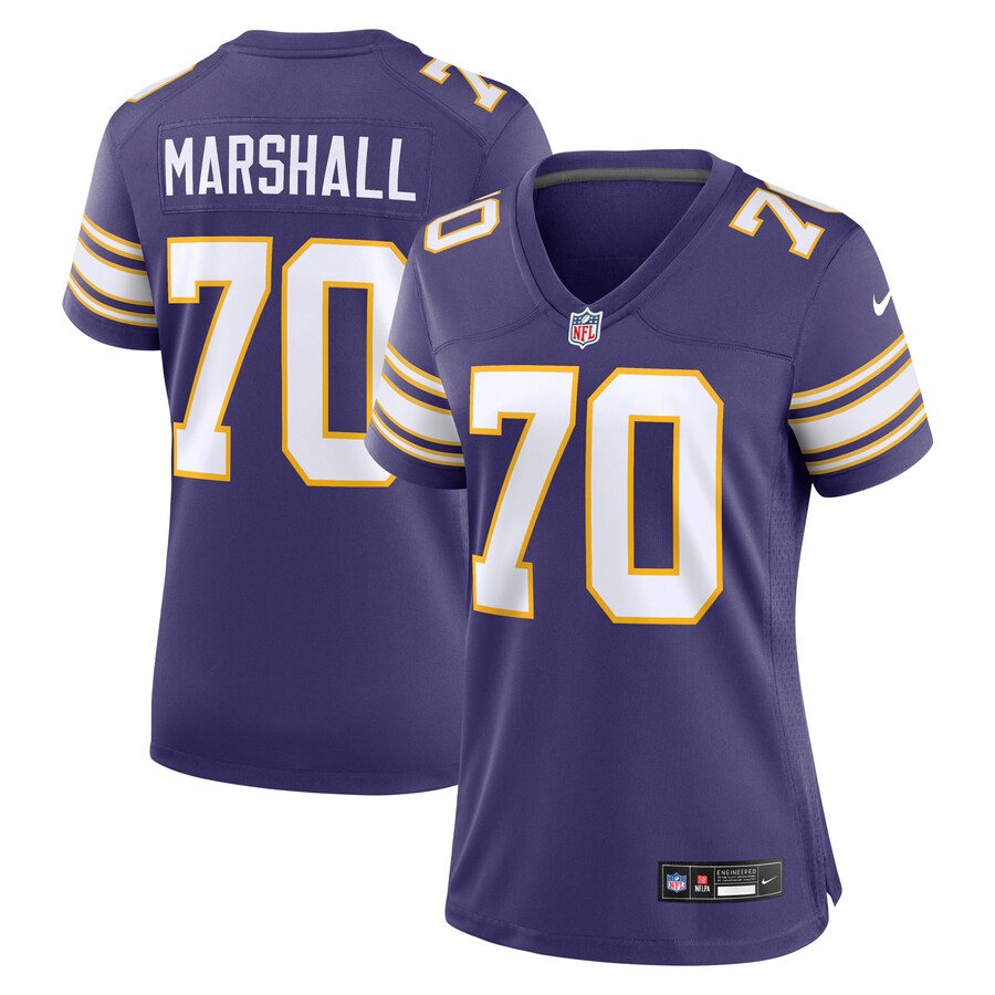 Women's Minnesota Vikings Jim Marshall Nike Purple Classic Retired Player Jersey - Jersey