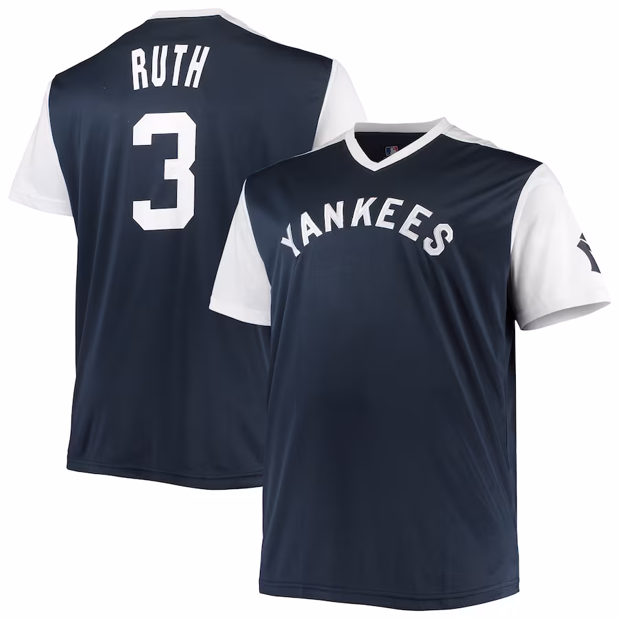 Men's New York Yankees Babe Ruth Navy/White Cooperstown Collection Replica Player Jersey - Jersey