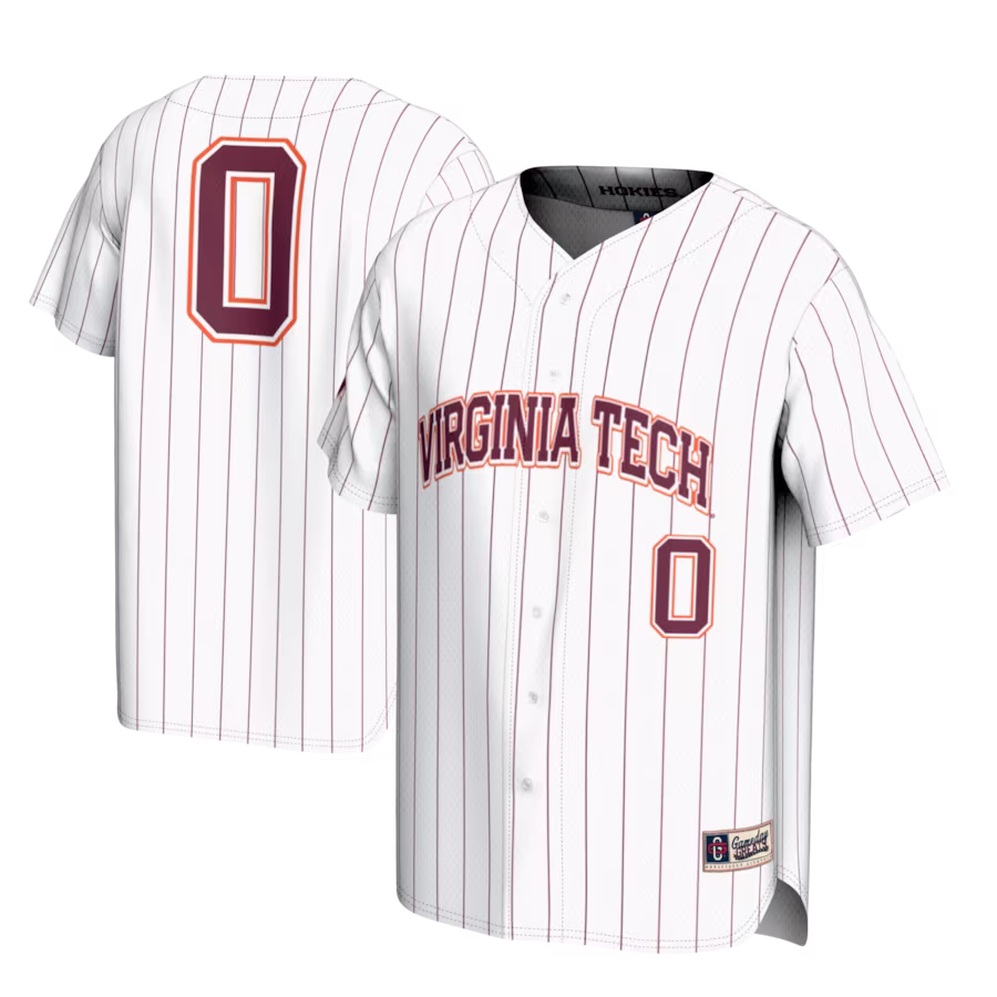 #0 Virginia Tech Hokies GameDay Greats Youth Lightweight Baseball Fashion Jersey - White - Jersey