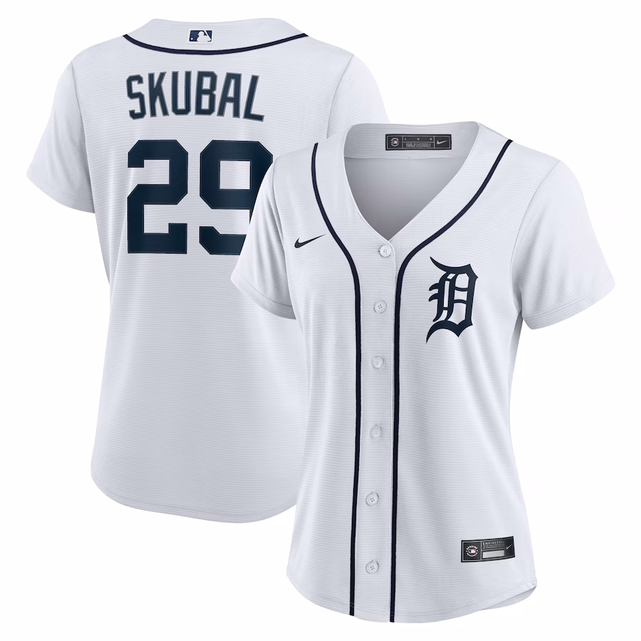 Women's Detroit Tigers Tarik Skubal Nike White Home Replica Player Jersey - Jersey