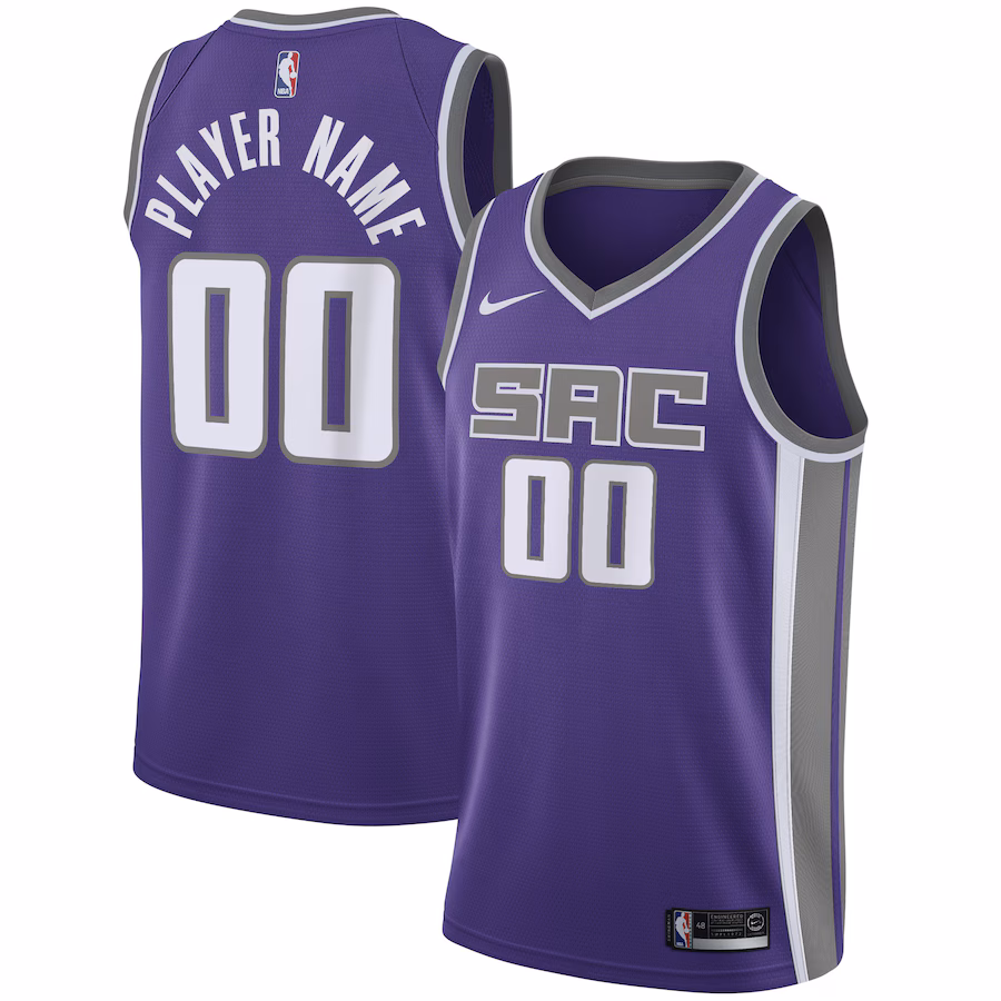 Men's Sacramento Kings Nike Purple Swingman Custom Jersey - Icon Edition - Jersey