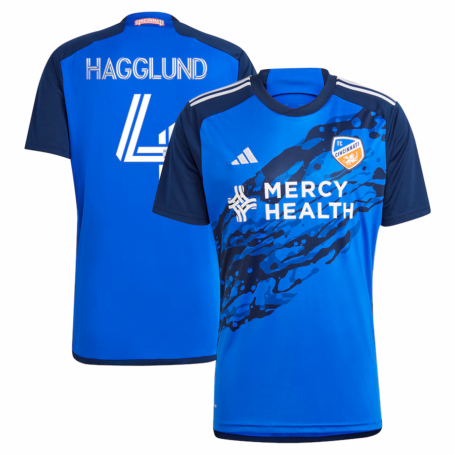 Men's FC Cincinnati Nick Hagglund adidas Blue 2023 River Kit Replica Jersey - Jersey