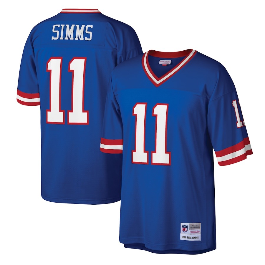 Men's New York Giants Phil Simms Mitchell & Ness Royal Legacy Replica Jersey - Jersey