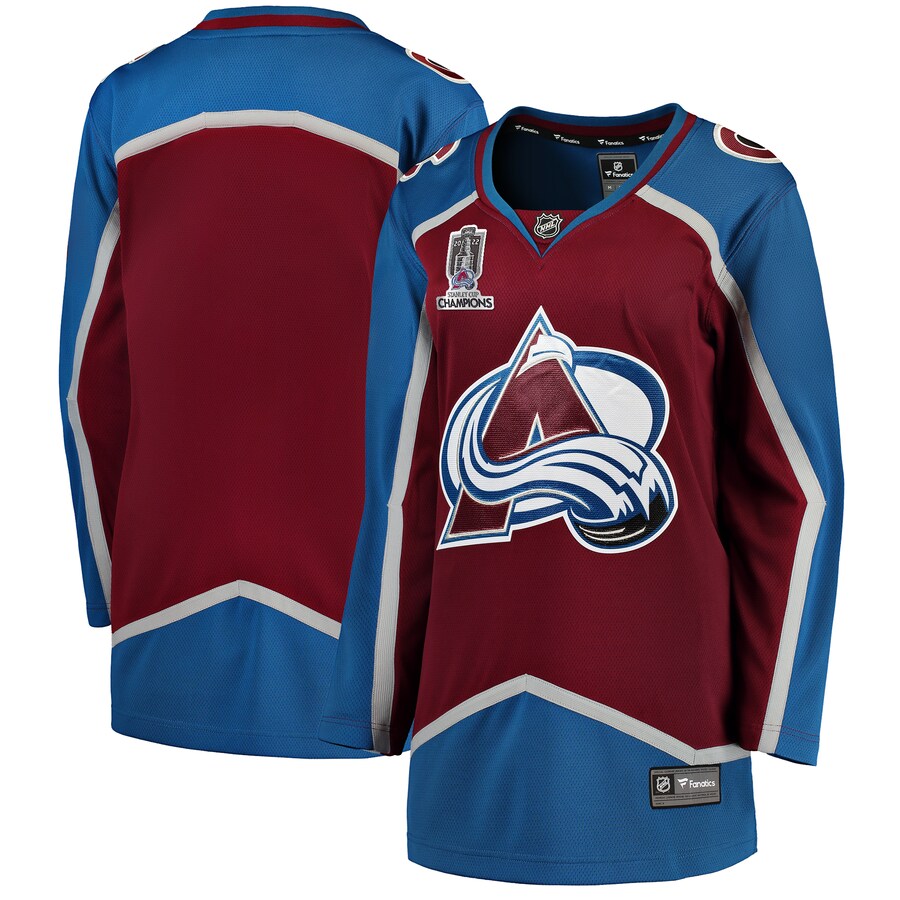 Women's Colorado Avalanche Fanatics Branded Burgundy Home 2022 Stanley Cup Champions Breakaway Jersey - Jersey