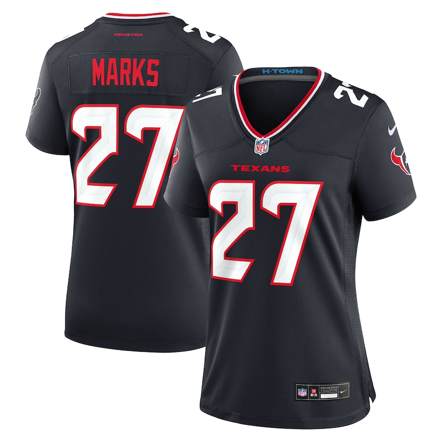 Women's Houston Texans Woody Marks Nike Navy Team Game Jersey - Jersey