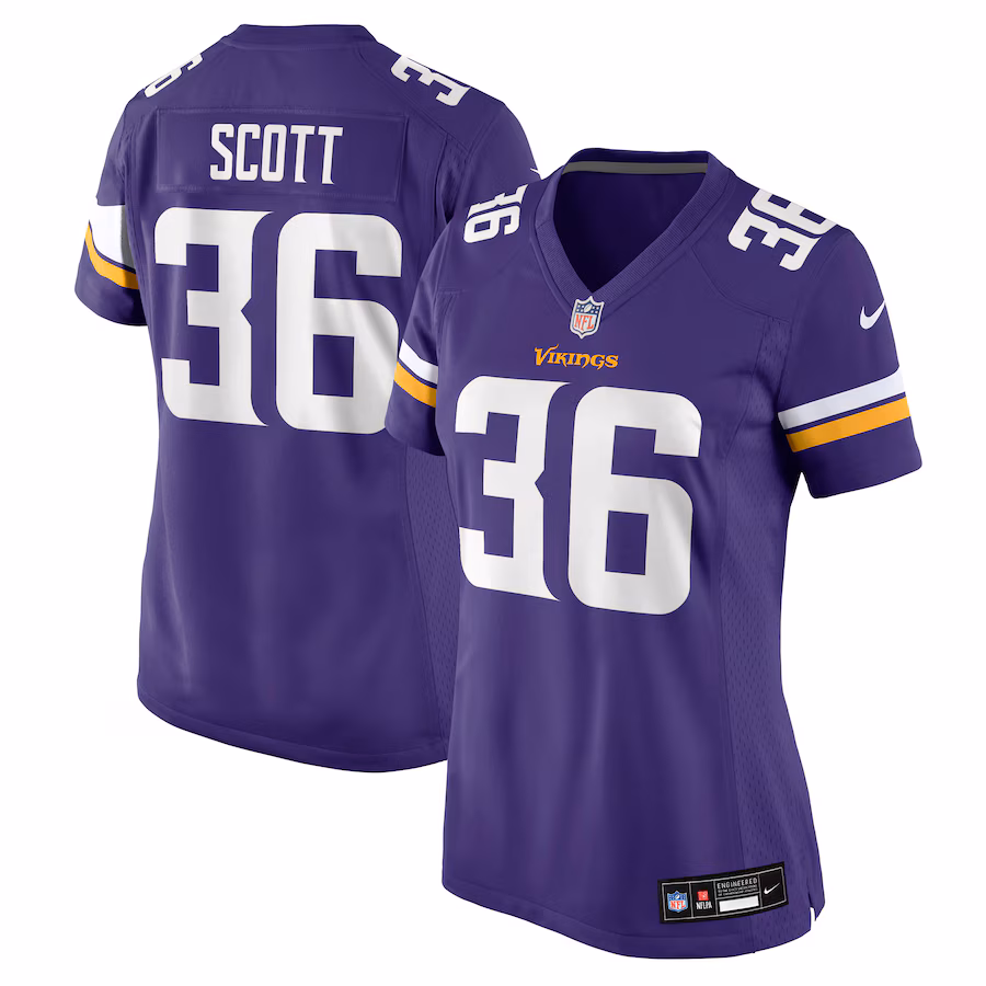 Women's Minnesota Vikings Zavier Scott Nike Purple Team Game Jersey - Jersey