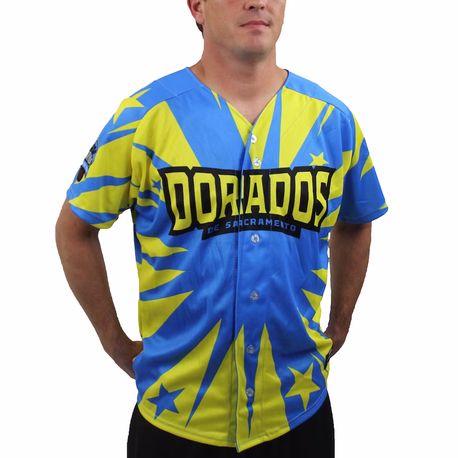 Men's Sacramento River Cats Blue/Yellow Copa Replica Jersey - Jersey