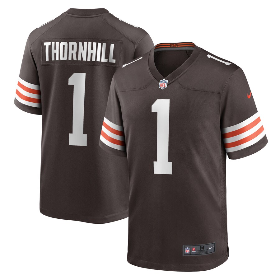 Men's Cleveland Browns Juan Thornhill Nike Brown Game Player Jersey - Jersey