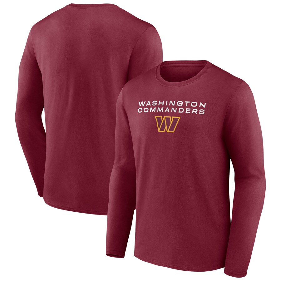 Men's Washington Commanders Burgundy Advance to Victory Long Sleeve T-Shirt - Jersey