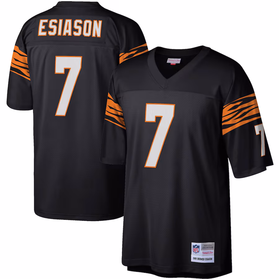 Men's Cincinnati Bengals Boomer Esiason Mitchell & Ness Black Legacy Replica Jersey - Jersey