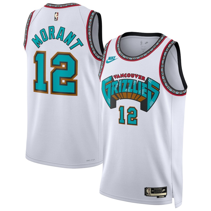 Unisex Memphis Grizzlies Ja Morant Nike White 2024/25 Swingman Jersey - Classic Edition - Jersey