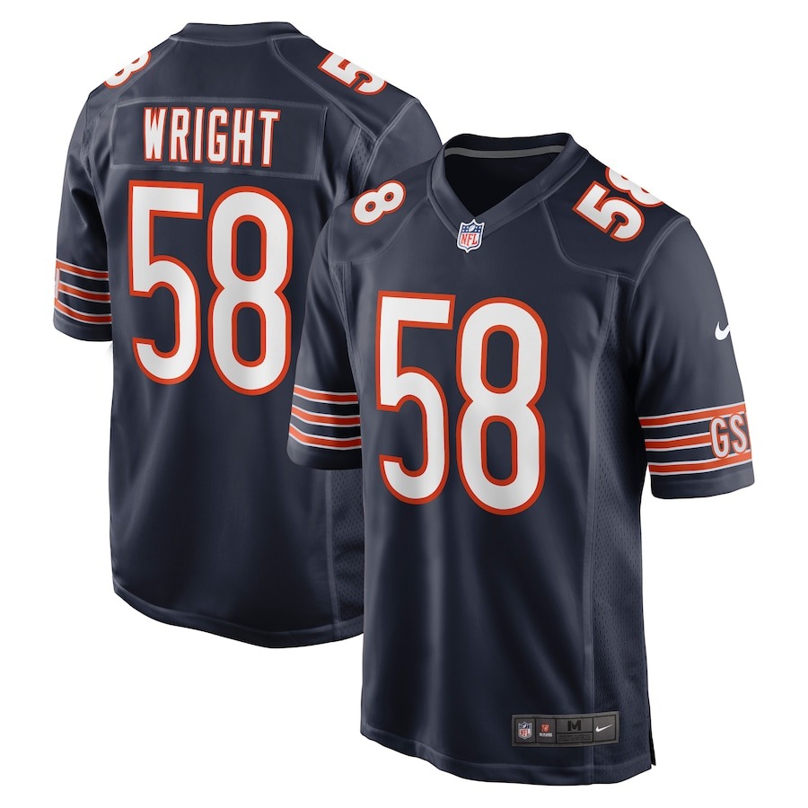 Men's Chicago Bears Darnell Wright Nike Navy 2023 NFL Draft First Round Pick Game Jersey - Jersey