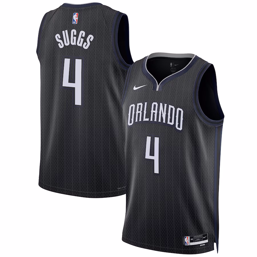 Unisex Orlando Magic Jalen Suggs Nike Black 2022/23 Swingman Jersey - City Edition - Jersey