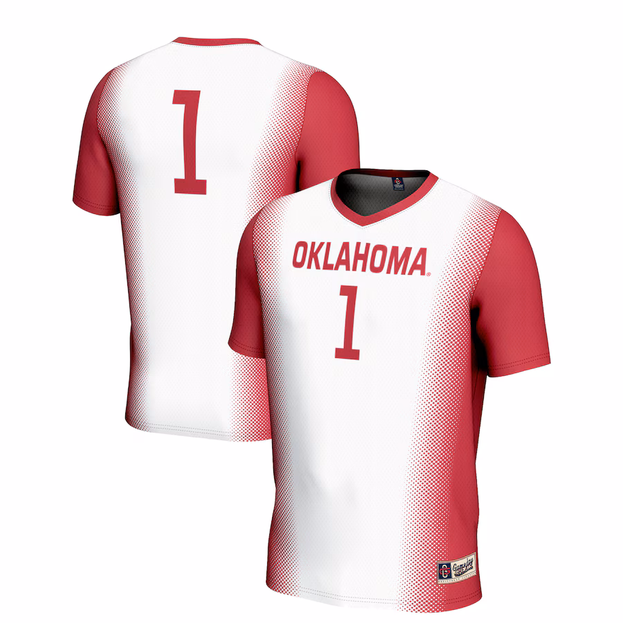 #1 Oklahoma Sooners GameDay Greats Unisex  Lightweight Women's Soccer Jersey - White - Jersey