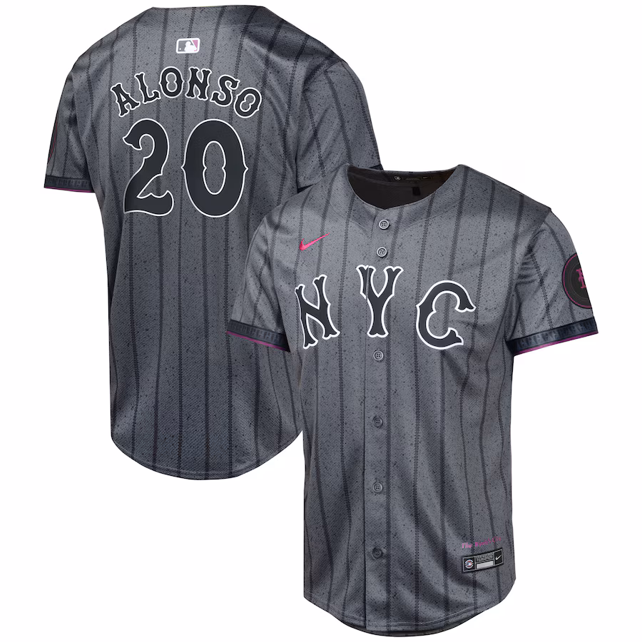 Youth New York Mets Pete Alonso Nike Graphite 2024 City Connect Limited Player Jersey - Jersey