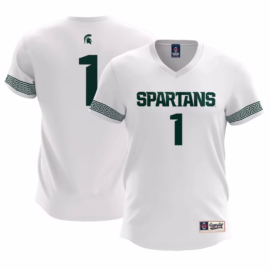 #1  Michigan State Spartans GameDay Greats  Lightweight Soccer Team Jersey - White - Jersey