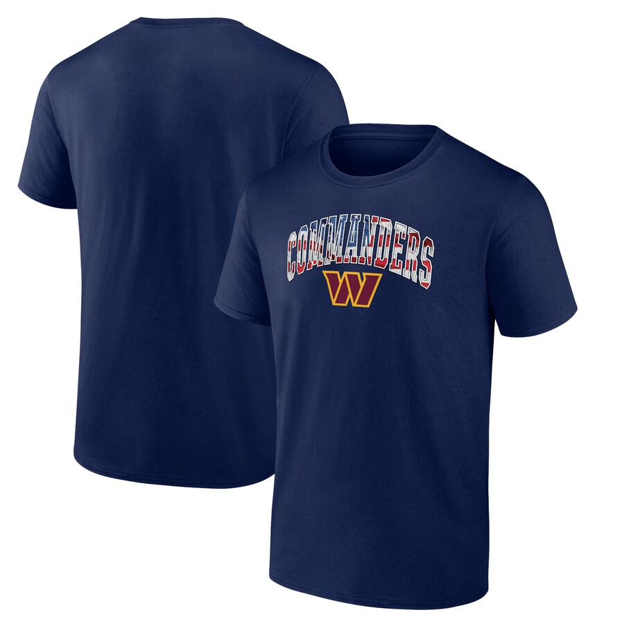 Men's Washington Commanders Navy Banner Wave T-Shirt - Jersey