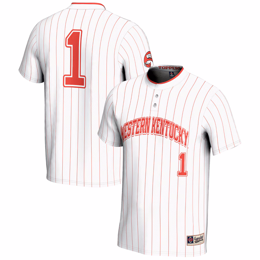Youth GameDay Greats #1 White Western Kentucky Hilltoppers Lightweight Softball Jersey - Jersey