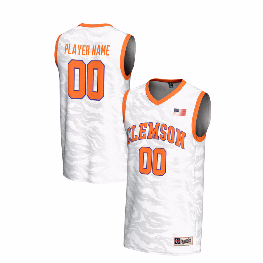 Clemson Tigers GameDay Greats Youth NIL Pick-A-Player Men's Basketball Lightweight Jersey - White - Jersey