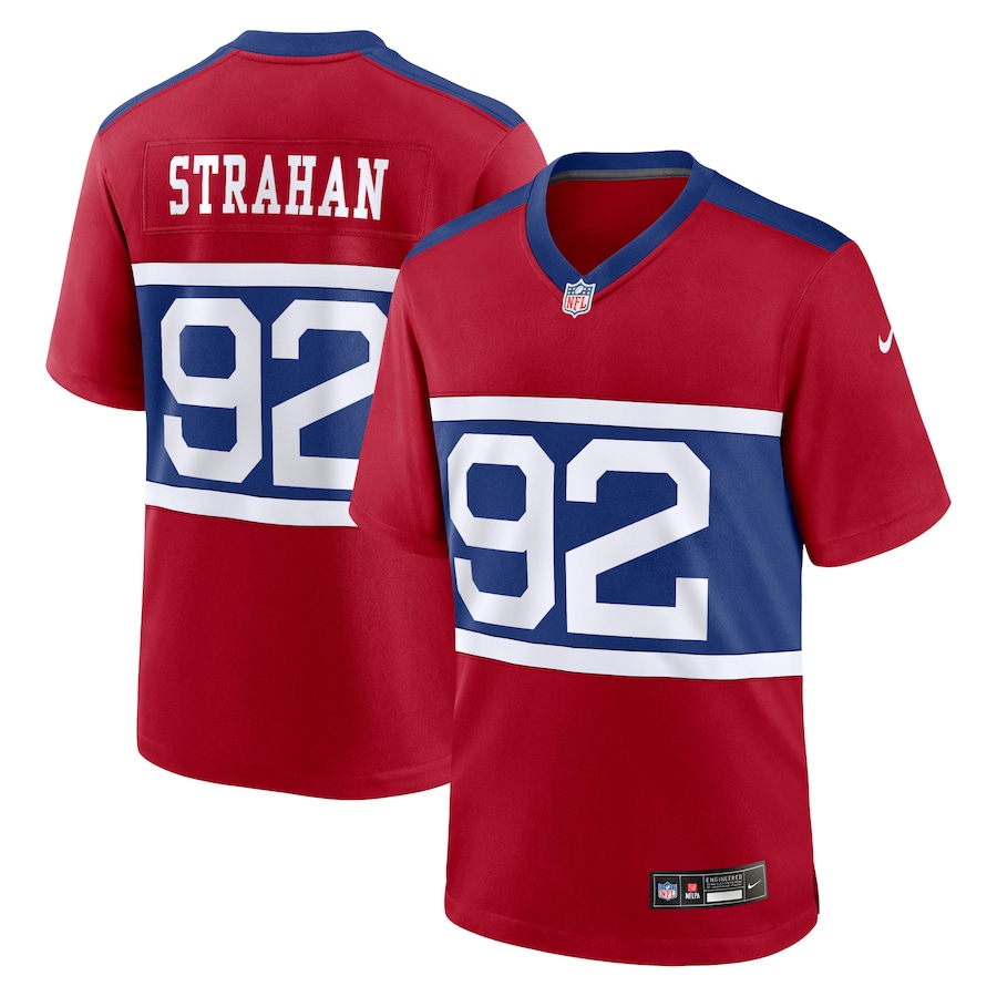 Men's New York Giants Michael Strahan Nike Century Red Alternate Retired Player Game Jersey - Jersey
