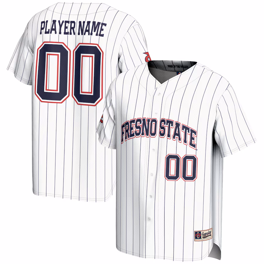 Fresno State Bulldogs GameDay Greats NIL Pick-A-Player Lightweight Baseball Jersey - White - Jersey