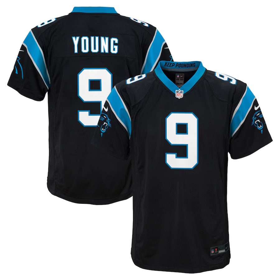 Youth Carolina Panthers Bryce Young Nike Black Game Jersey - Jersey