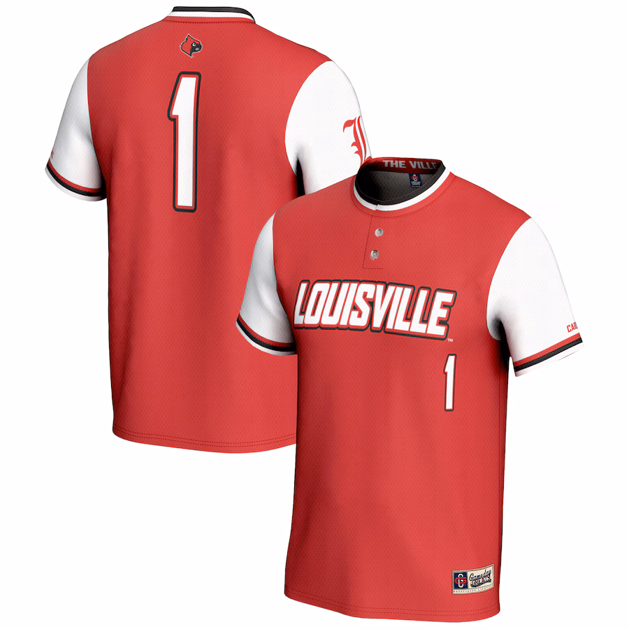 Youth GameDay Greats #1 Red Louisville Cardinals Lightweight Softball Jersey - Jersey