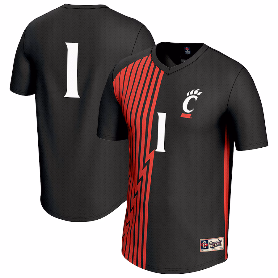 Youth GameDay Greats #1 Black Cincinnati Bearcats Lightweight Collegiate Soccer Fashion Jersey - Jersey