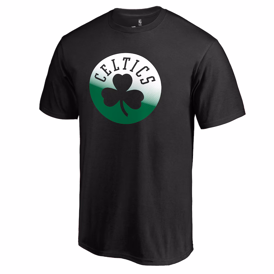 Men's Boston Celtics Black Gradient Logo T-Shirt - Jersey