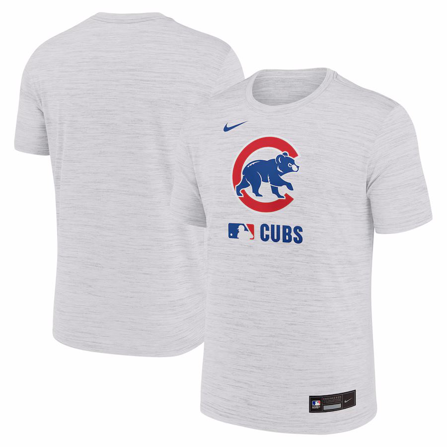 Men's Chicago Cubs Nike White Authentic Collection Velocity Performance Practice T-Shirt - Jersey