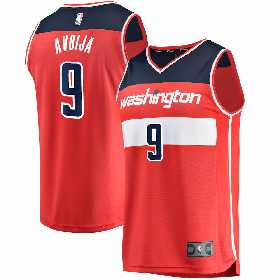 Men's Washington Wizards Deni Avdija Fanatics Red Fast Break Replica Jersey - Icon Edition - Jersey