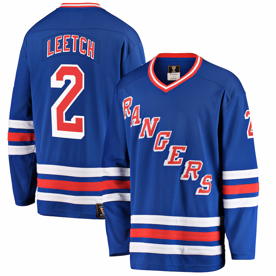 Men's New York Rangers Brian Leetch Fanatics Blue Premier Breakaway Retired Player Jersey - Jersey