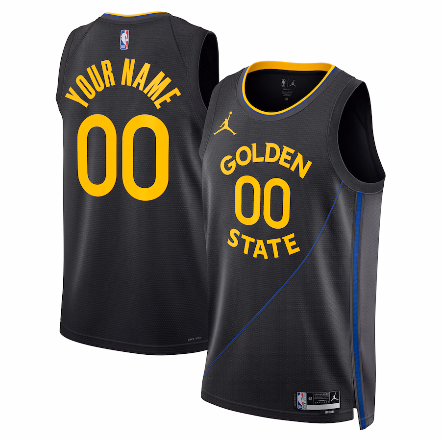 Unisex Golden State Warriors Jordan Brand Black 2024/25 Custom Swingman Jersey - Statement Edition - Jersey