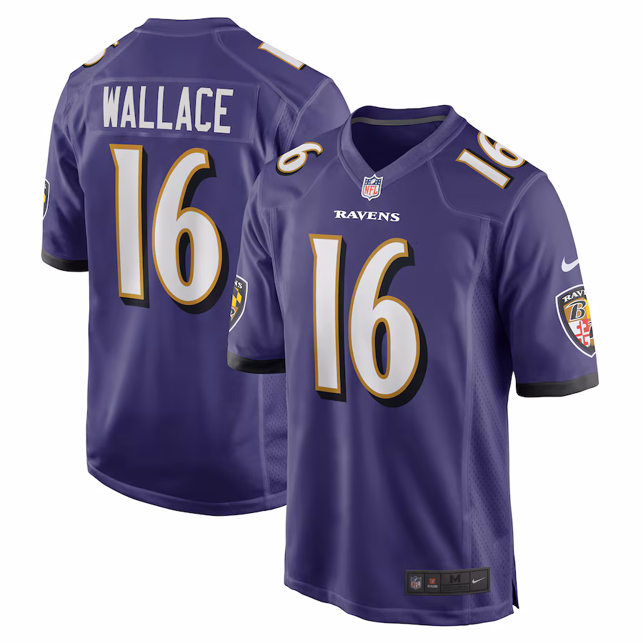 Men's Baltimore Ravens Tylan Wallace Nike Purple Game Jersey - Jersey
