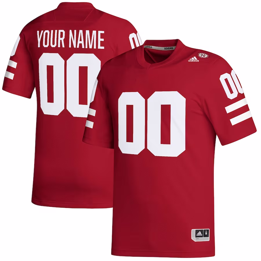 Nebraska Huskers adidas Replica Custom Football Jersey - Scarlet - Jersey