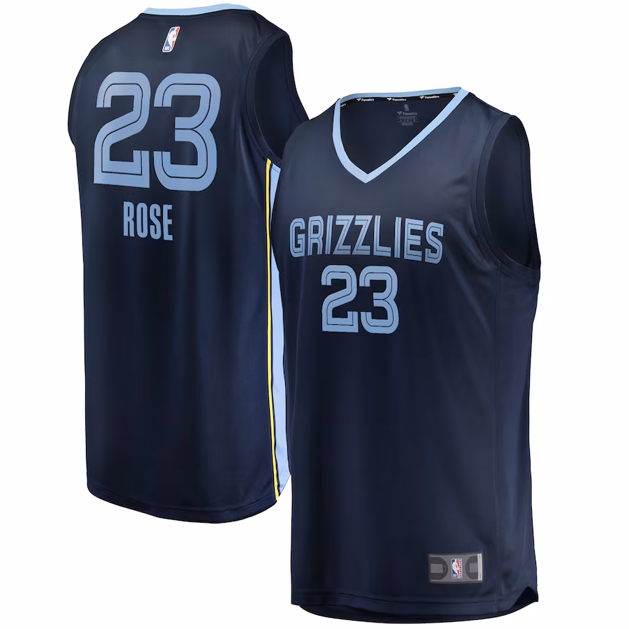 Youth Memphis Grizzlies Derrick Rose Fanatics Navy Fast Break Player Jersey - Icon Edition - Jersey