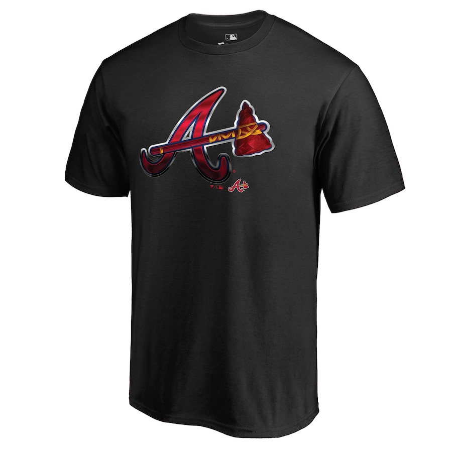 Men's Atlanta Braves Black Midnight Mascot T-Shirt - Jersey