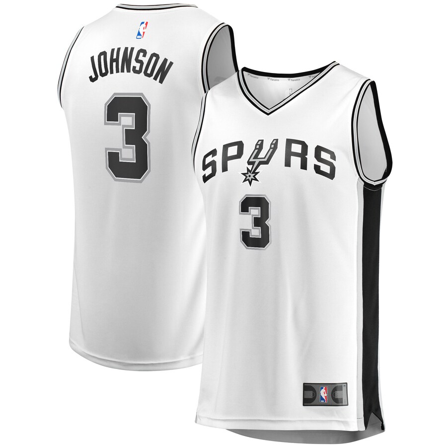 Youth San Antonio Spurs Keldon Johnson Fanatics White Fast Break Association Jersey - Jersey