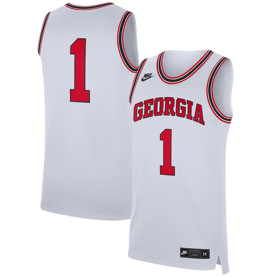 #1 Georgia Bulldogs Nike Replica Jersey - White - Jersey
