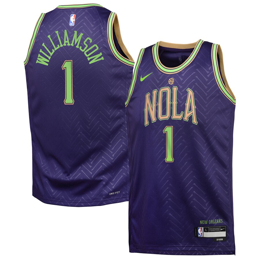 Youth New Orleans Pelicans Zion Williamson Nike Purple 2024/25 Swingman Player Jersey - City Edition - Jersey