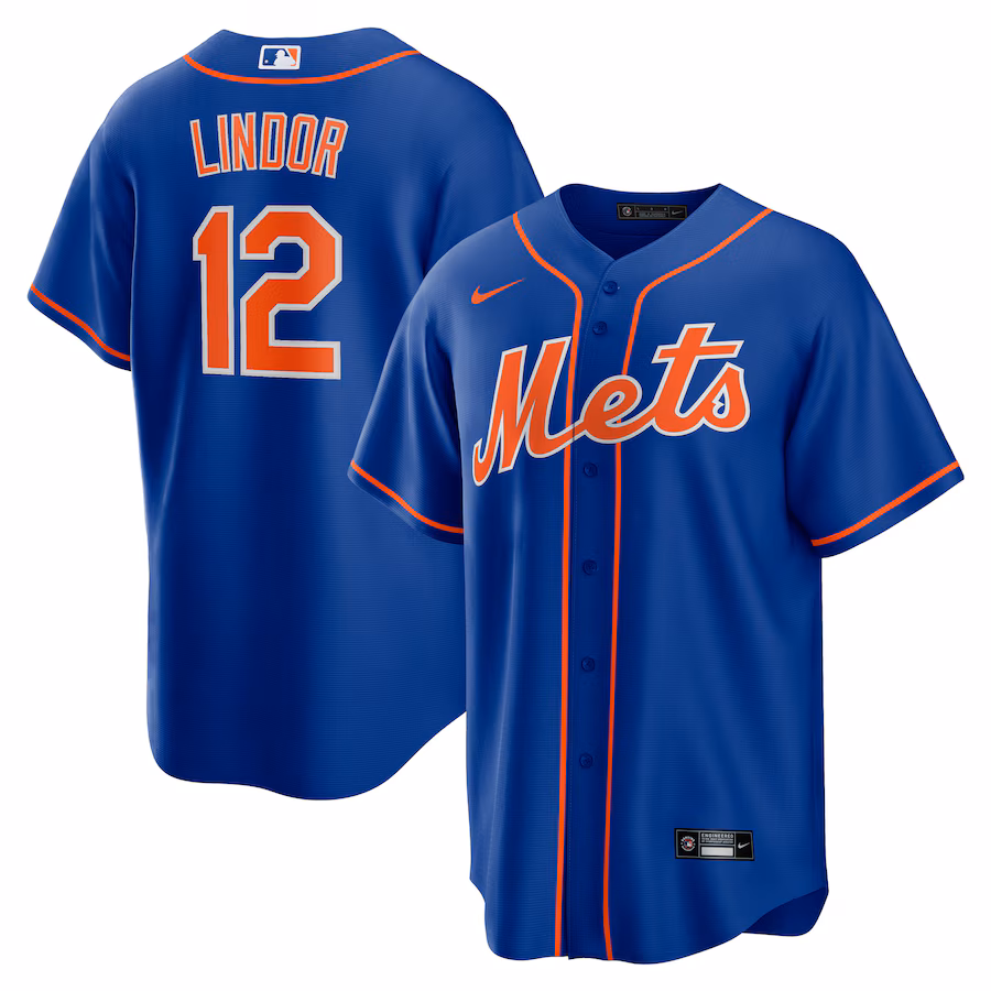 Men's New York Mets Francisco Lindor Nike Royal Big & Tall Alternate Replica Player Jersey - Jersey