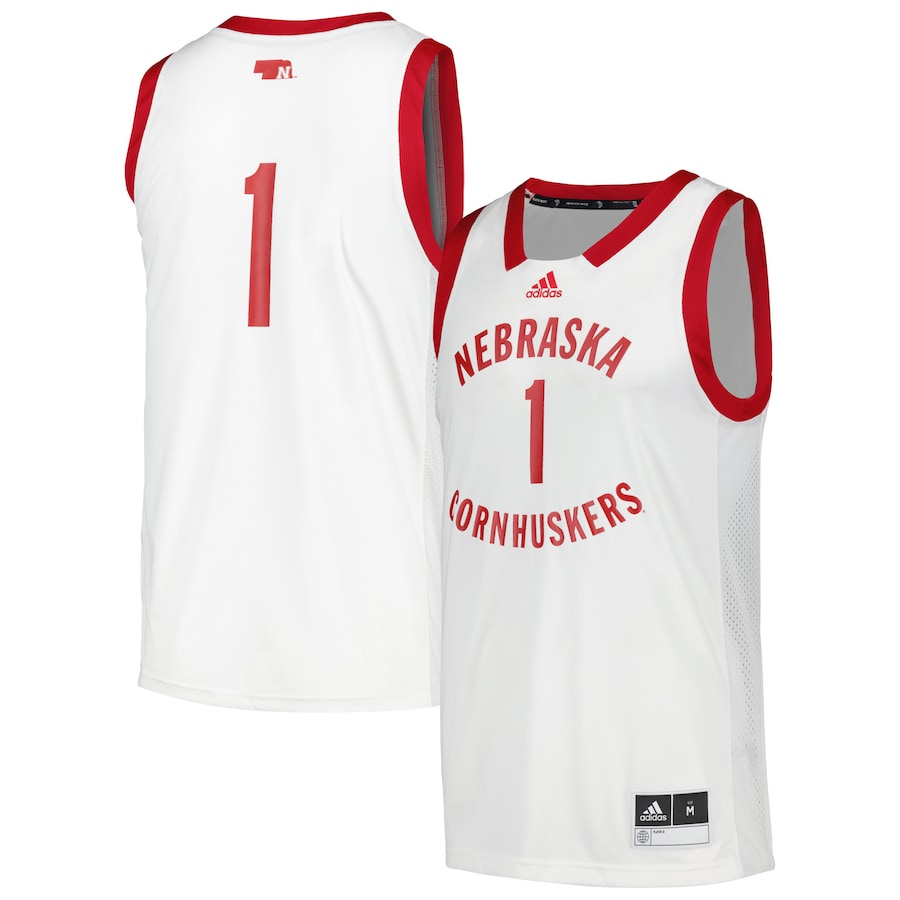 Men's adidas #1 White Nebraska Huskers Team Swingman Jersey - Jersey