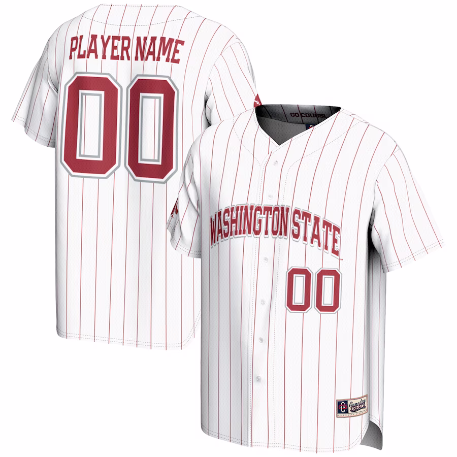 Washington State Cougars GameDay Greats NIL Pick-A-Player Lightweight Baseball Jersey - White - Jersey